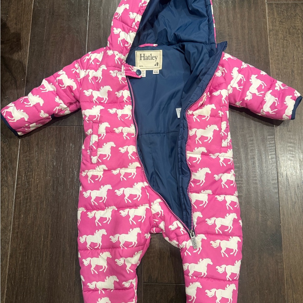 Hatley Pink Unicorn Snowsuit